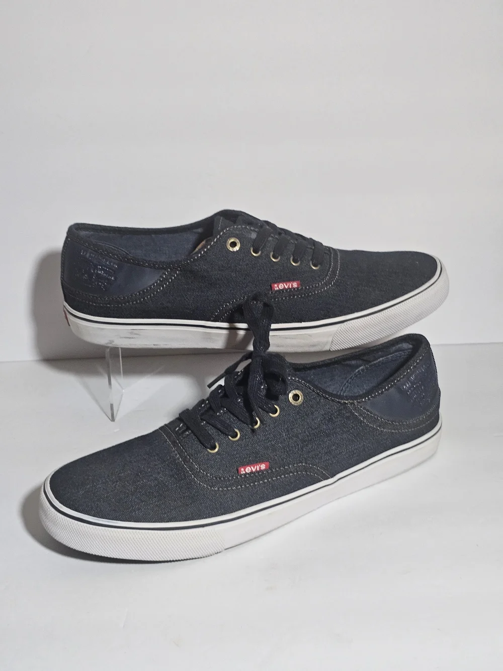 Levi's Comfort Tech Denim Sneakers Mens Size 13 Preppy Lace Up Casual Skate Shoe